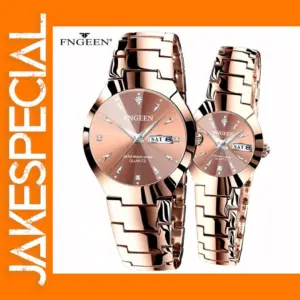 FNGEEN 5808 Stainless Steel Couple Watch