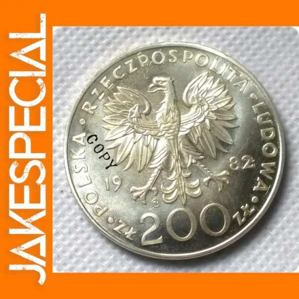 1982 Poland 200 Zlotych Replica Commemorative Coin