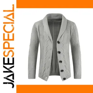 Men's Autumn Winter Knitted Sweater Coat