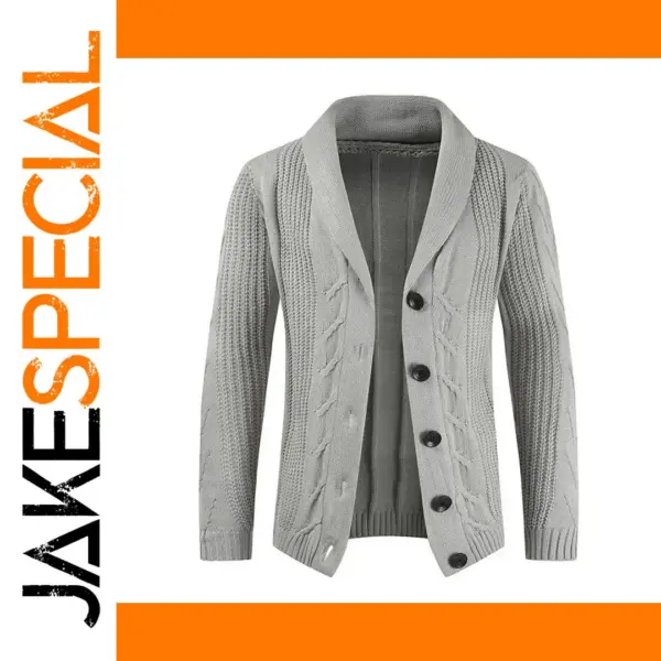 Men's Autumn Winter Knitted Sweater Coat