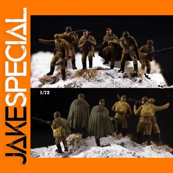 1/72 Scale Soviet Infantry Soldier Figures Set