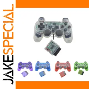 Wireless Gamepad for Sony PS2 with Bluetooth and 2.4G Connectivity