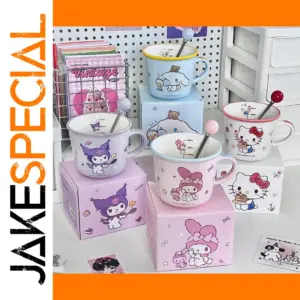 Hello Kitty Cute Ceramic Mug with Spoon