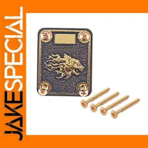 Fender Electric Guitar Neck Plate Black Gold