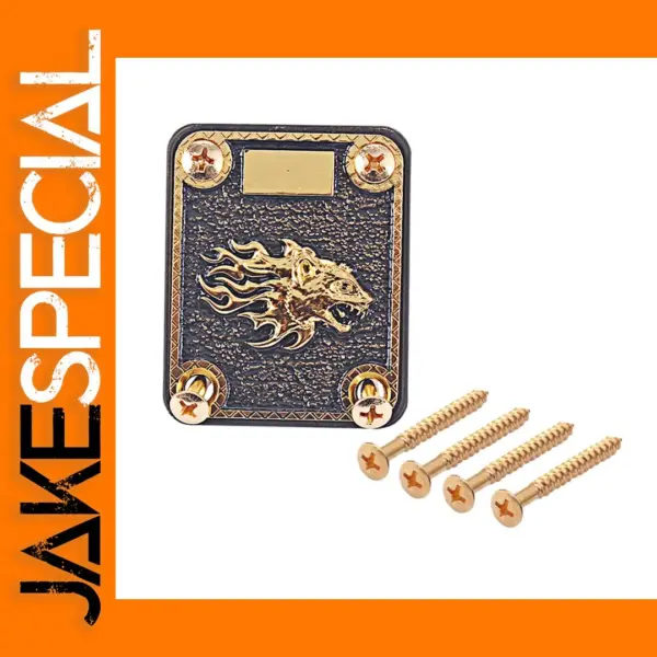 Fender Electric Guitar Neck Plate Black Gold