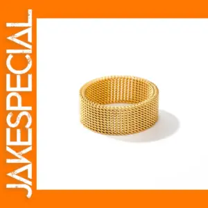 Minimalist 8mm Stainless Steel Mesh Ring