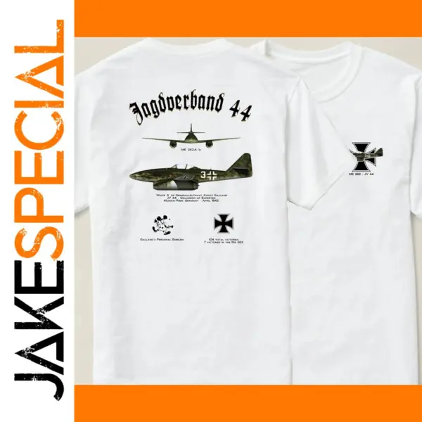 Jagdverband 44 Me-262 Jet Fighter Tee S-3XL