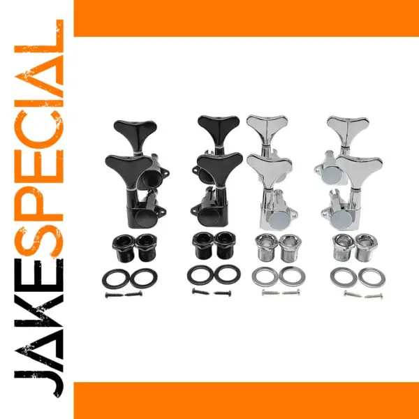 Bass Guitar Tuning Pegs Set with Ferrules and Screws