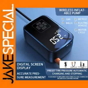 Portable Wireless Car Inflation Pump with Display