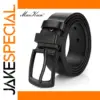 Maikun Men's Vintage Leather Wide Belt for Men