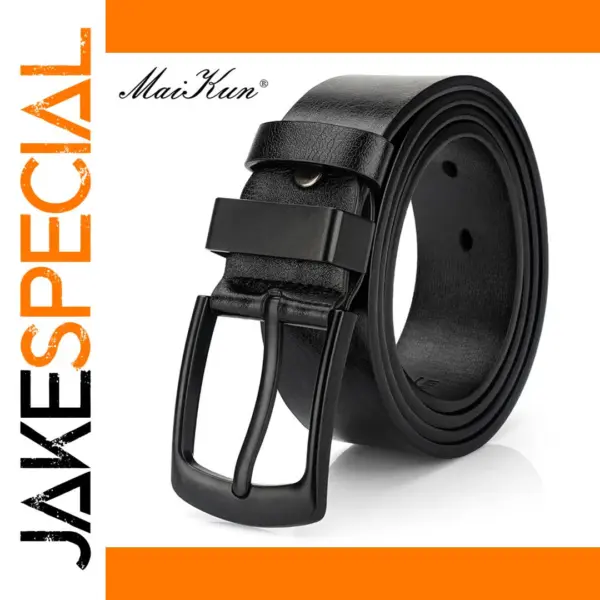 Maikun Men's Vintage Leather Wide Belt for Men