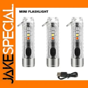 Mini Keychain Flashlight Type-C IP66 Waterproof