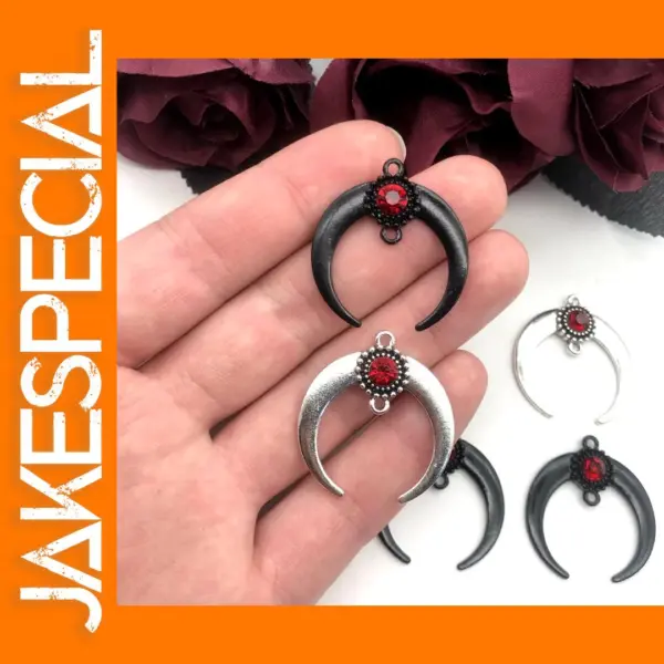 Moon Alloy Crystal Gem Pendant Set of 5