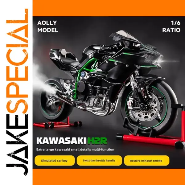 Diecast Kawasaki H2R 1:6 Scale Toy Motorcycle