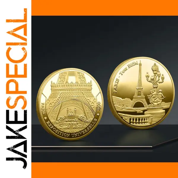 Eiffel Tower Replica Commemorative Metal Coin