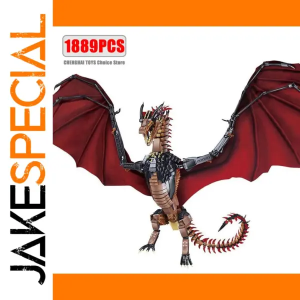 1889pcs Giant Dragon Building Blocks Set