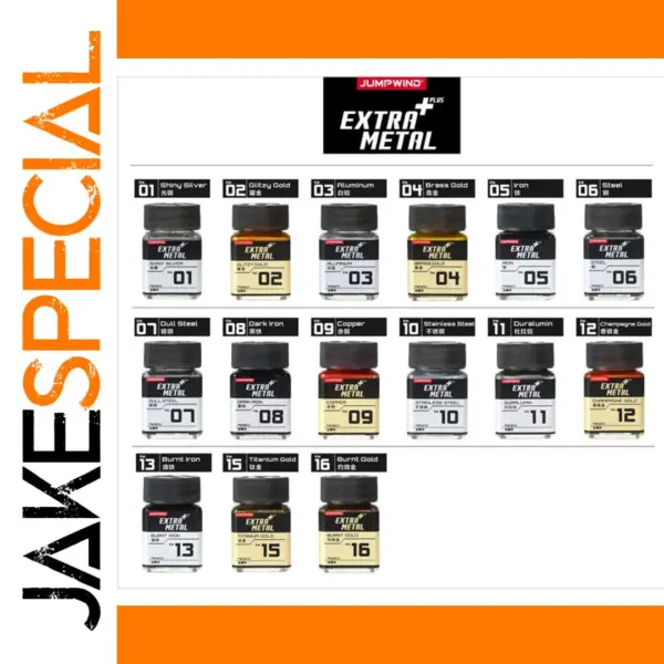 Metallic Color Paint Pigments Set 18ml EM01-EM16