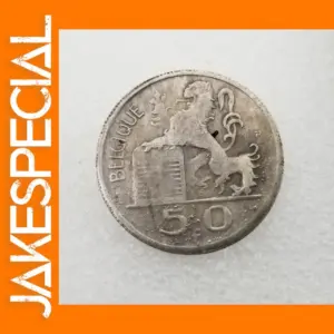 Belgium 1950 Silver Coin Replica for Collectors