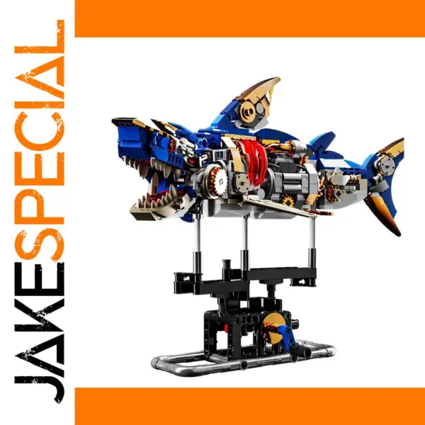 Mechanical Shark Building Block Set with Lights