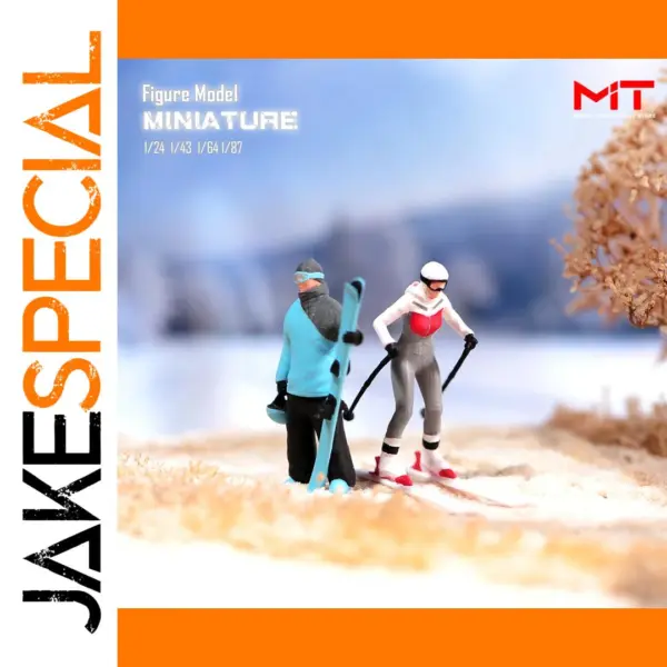 Trendy Resin Skiing Miniatures Set of 4