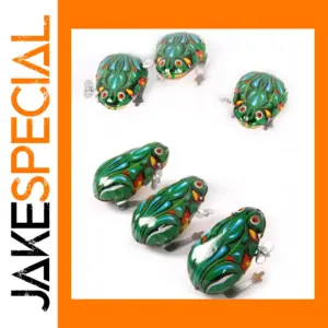 Classic Iron Wind-Up Jumping Frog Toy