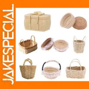 Miniature Basket for 1:12 Dollhouse Decor
