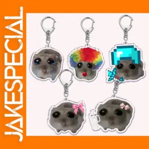 Sad Hamster Keychain Fun Gift for All
