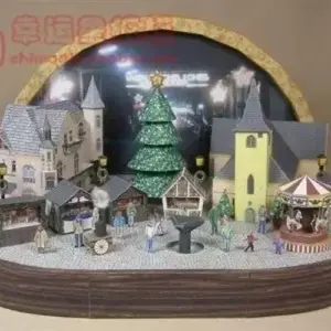 Town Scene Buildings 3D Paper Model Kit 10 06e42e3e upscaled