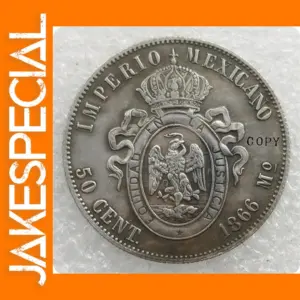 1866 Mexico 50 Centavos Replica Coin