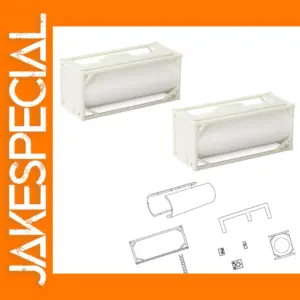 2 HO Scale 20ft Disassembled Tank Containers