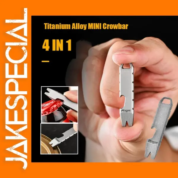 Titanium Alloy Mini EDC Crowbar Bottle Opener