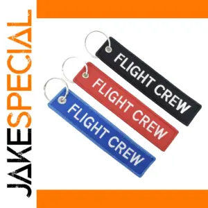 3PC Flight Crew Embroidered Keychains Set