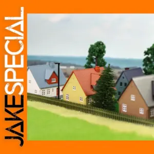 3 Pack N Scale Model Houses Brown Blue Black