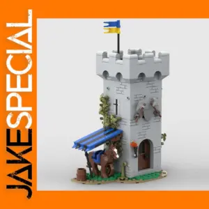 433PCS Black Falcon Nest Tower Building Kit