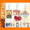 Dubai City Travel Keychain Pendant for Gifts