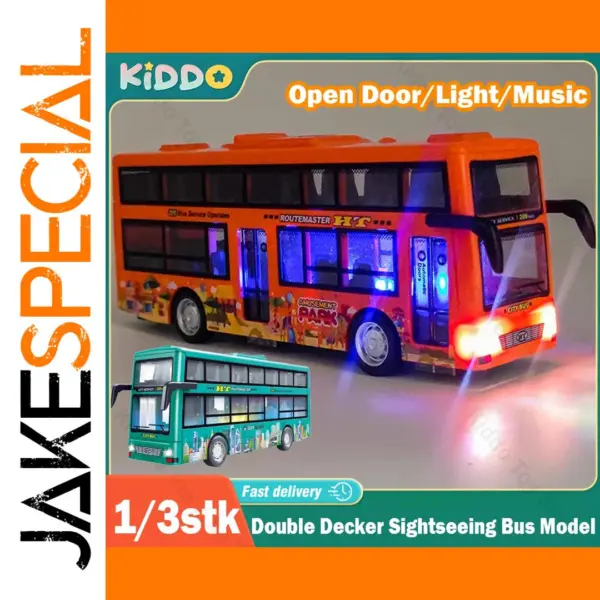 Double Decker Bus Model Pull Back Car