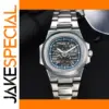 Stainless Steel Luxury Skeleton Watch for Men