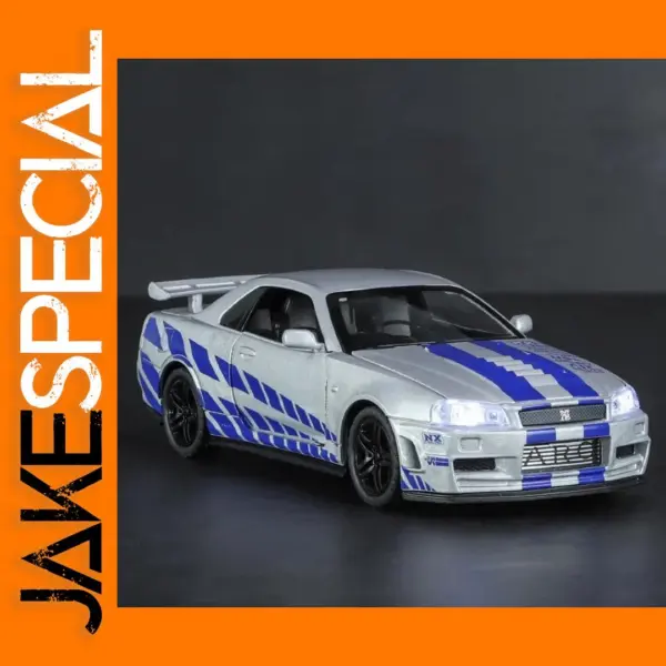 1:32 Scale GTR-R34 Diecast Alloy Model Car