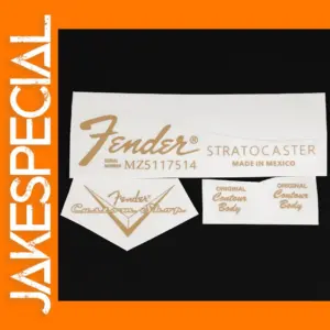 Gold Guitar Decal Sticker for Fender Instruments