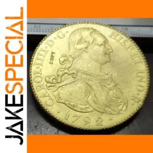 Colombia 8 Escudos Gold Plated Coin Replica