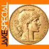 1910 Gold Marianne Rooster Replica Coin