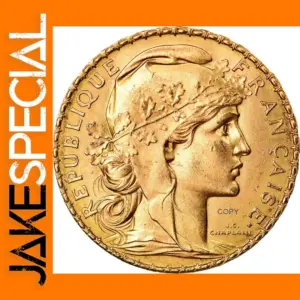 1910 Gold Marianne Rooster Replica Coin