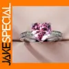 Trendy Heart Engagement Ring for Women