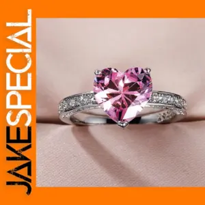 Trendy Heart Engagement Ring for Women