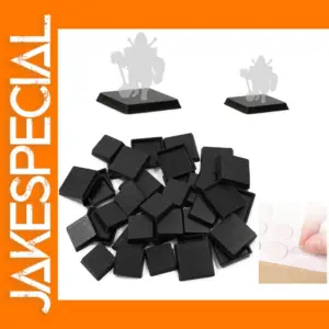 80pcs Black Square Model Bases for Wargames