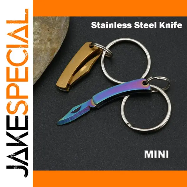 Mini Folding Stainless Steel Keychain Knife