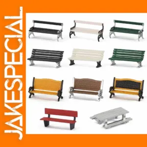 12pcs HO Scale Model Park Benches