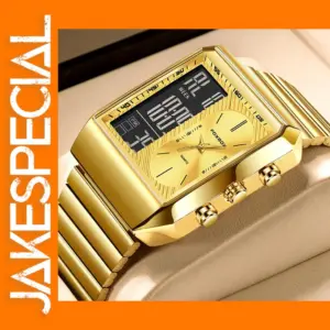 Men's Waterproof Analog-Digital Square Watch