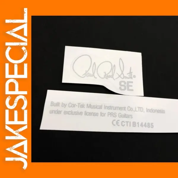 PRS SE Guitar Water Slide Decal Sticker