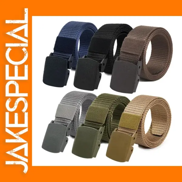 Unisex Canvas Tactical Belt for Outdoor Use